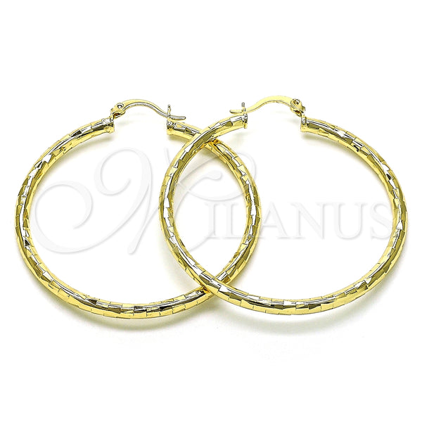 Oro Laminado Large Hoop, Gold Filled Style Polished, Golden Finish, 02.213.0243.1.50
