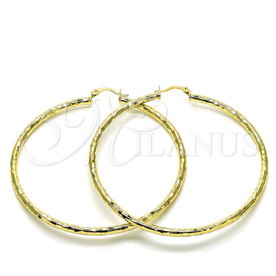 Oro Laminado Extra Large Hoop, Gold Filled Style Polished, Golden Finish, 02.213.0243.1.70