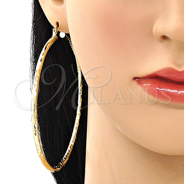 Gold Filled Hoop Earrings — Extra Large Hoop Polished 02. — alternate product view — SKU 149280 | Oro Laminado aretes de aro — Extra Large Hoop pulido 02. — SKU 149280