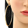 Oro Laminado Extra Large Hoop, Gold Filled Style Polished, Golden Finish, 02.213.0243.1.80