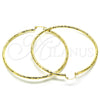 Oro Laminado Extra Large Hoop, Gold Filled Style Polished, Golden Finish, 02.213.0243.1.80
