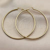 Oro Laminado Extra Large Hoop, Gold Filled Style Polished, Golden Finish, 02.213.0243.1.80