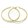 Oro Laminado Extra Large Hoop, Gold Filled Style Polished, Golden Finish, 02.213.0243.1.80