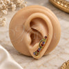 Oro Laminado Earcuff, Gold Filled Style with Multicolor Cubic Zirconia, Polished, Golden Finish, 02.210.0737.1