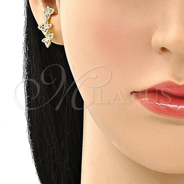 Gold Filled Ring — Earcuff Butterfly Design with Multicolor Micro Pave Polished — alternate product view — SKU 149286 | Oro Laminado anillo — Earcuff Butterfly diseño with Multicolor Micro Pave pulido — SKU 149286