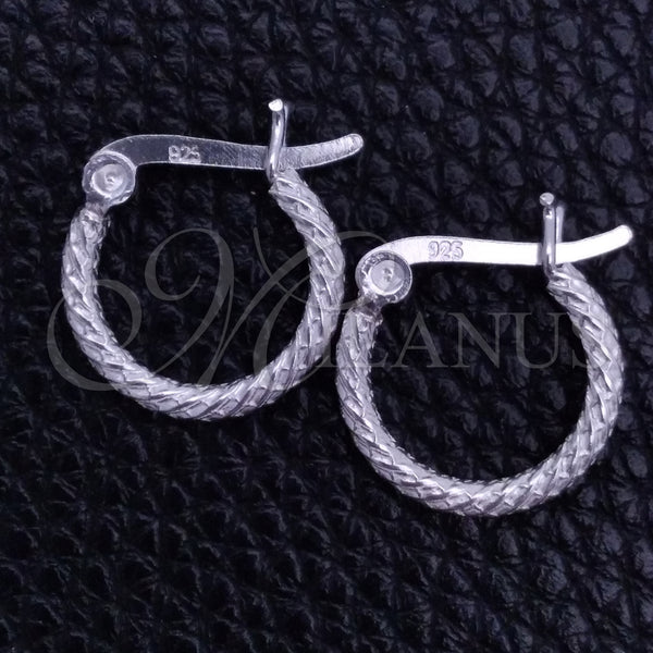 Sterling Silver Hoop Earrings — Small Hoop Hollow Design Diamond Cutting 02. — main product view — SKU 149314 | Plata 925 aretes de aro — Small Hoop Hollow diseño Diamond Cutting 02. — SKU 149314