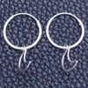 Sterling Silver Small Hoop, Moon Design, Polished, Silver Finish, 02.401.0023.15