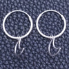 Sterling Silver Small Hoop, Moon Design, Polished, Silver Finish, 02.401.0023.15