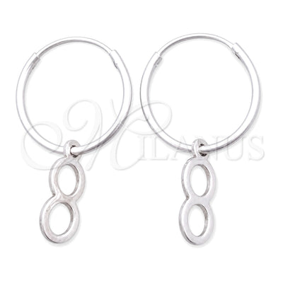 Sterling Silver Small Hoop, Infinite Design, Polished, Silver Finish, 02.401.0024.15 for wholesale, main product view