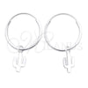 Sterling Silver Small Hoop, Tree Design, Polished, Silver Finish, 02.401.0025.15