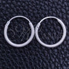 Sterling Silver Small Hoop, Twist Design, Diamond Cutting Finish, Silver Finish, 02.401.0028.12