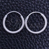 Sterling Silver Small Hoop, Twist Design, Diamond Cutting Finish, Silver Finish, 02.401.0028.12