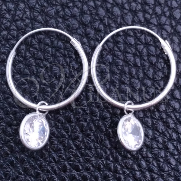 Sterling Silver Hoop Earrings — Small Hoop with White Cubic Zirconia Polished 02. — main product view — SKU 149389 | Plata 925 aretes de aro — Small Hoop with blanco Cubic Zirconia pulido 02. — SKU 149389