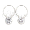 Sterling Silver Small Hoop, with White Cubic Zirconia, Polished, Silver Finish, 02.401.0045.15 for wholesale, main product view