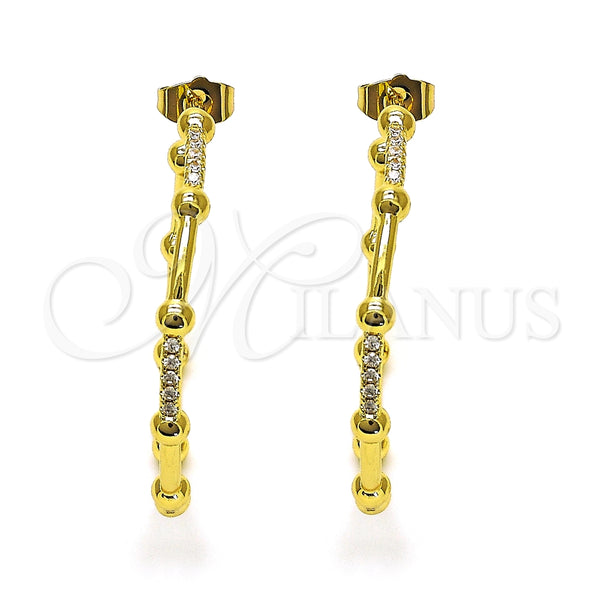 Gold Filled Ring — Stud Earring with White Micro Pave Polished 02. — alternate product view — SKU 149446 | Oro Laminado anillo — Stud Earring with blanco Micro Pave pulido 02. — SKU 149446