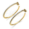 Oro Laminado Stud Earring, Gold Filled Style with Multicolor Cubic Zirconia, Polished, Golden Finish, 02.210.0745.1
