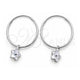 Argolla Pequeña 02.402.0044.25 Plata Rodinada, Diseño de Estrella, con Zirconia Cubica Blanca, Pulido, Tono Plateado