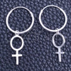 Sterling Silver Small Hoop, Cross Design, Polished, Silver Finish, 02.402.0050.15