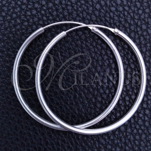 Sterling Silver Hoop Earrings — Medium Hoop Polished 02. — main product view — SKU 149496 | Plata 925 aretes de aro — Medium Hoop pulido 02. — SKU 149496