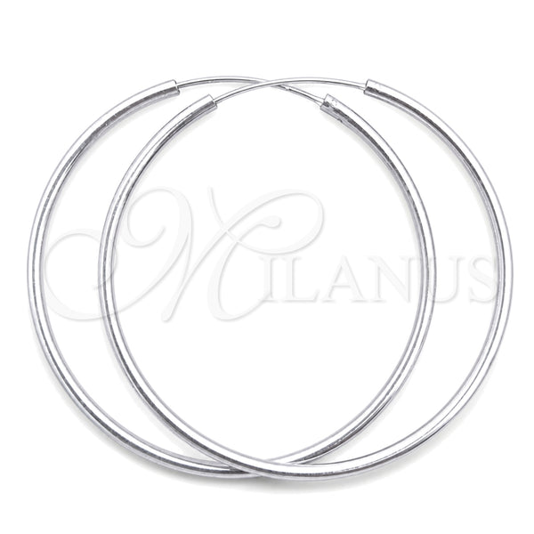 Sterling Silver Hoop Earrings — Large Hoop Polished 02. — main product view — SKU 149497 | Plata 925 aretes de aro — Large Hoop pulido 02. — SKU 149497