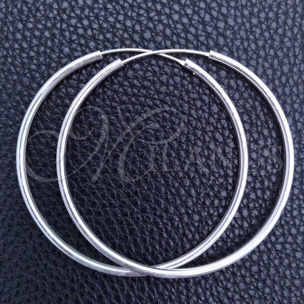 Sterling Silver Hoop Earrings — Large Hoop Polished 02. — main product view — SKU 149497 | Plata 925 aretes de aro — Large Hoop pulido 02. — SKU 149497