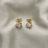 Gold Filled Ring — Stud Earring Baguette Design with Pink Cubic Zirconia — alternate product view — SKU 149530 | Oro Laminado anillo — Stud Earring Baguette diseño with Pink Cubic Zirconia — SKU 149530