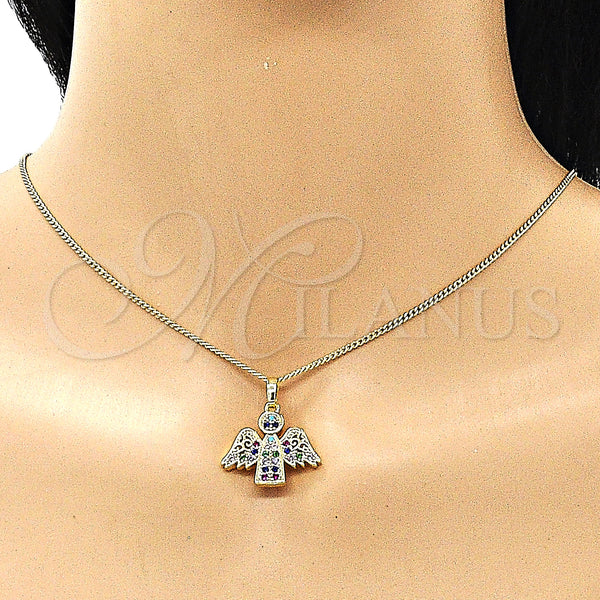 Gold Filled Ring — Earring and Pendant Adult Set Angel Design with — alternate product view — SKU 149555 | Oro Laminado anillo — Earring and Pendant Adult Set Angel diseño with — SKU 149555