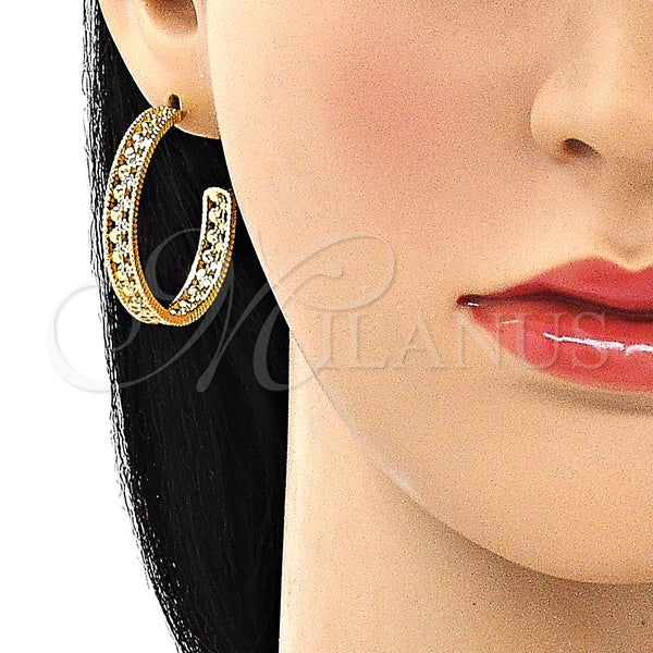 Gold Filled Ring — Stud Earring with White Micro Pave Polished 02. — alternate product view — SKU 149558 | Oro Laminado anillo — Stud Earring with blanco Micro Pave pulido 02. — SKU 149558