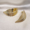 Oro Laminado Stud Earring, Gold Filled Style Leaf Design, Polished, Golden Finish, 02.213.0404