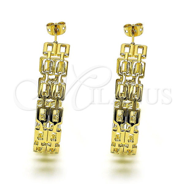 Gold Filled Ring — Stud Earring Paperclip Design Polished 02. — alternate product view — SKU 149563 | Oro Laminado anillo — Stud Earring Paperclip diseño pulido 02. — SKU 149563