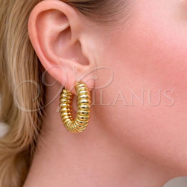 Gold Filled Ring — Stud Earring Spiral Design Polished 02. — alternate product view — SKU 149569 | Oro Laminado anillo — Stud Earring Spiral diseño pulido 02. — SKU 149569