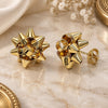 Oro Laminado Stud Earring, Gold Filled Style Polished, Golden Finish, 02.213.0420