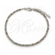 Sterling Silver Fancy Bracelet, Ball Design, with Light Green Crystal, Polished, Silver Finish, 03.402.0001.07 (02 MM Thickness, 7 Inches Length)