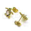 Gold Filled Ring — Stud Earring Turtle Design with Multicolor Micro Pave — alternate product view — SKU 149614 | Oro Laminado anillo — Stud Earring Turtle diseño with Multicolor Micro Pave — SKU 149614
