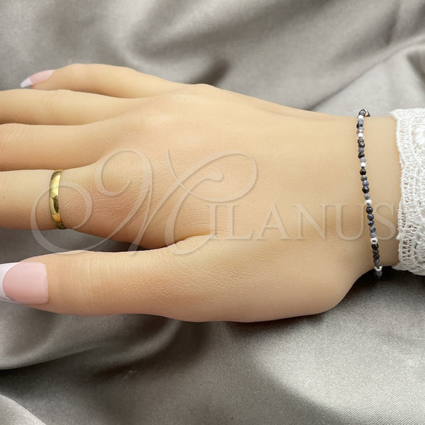 Sterling Silver Bracelet — Fancy Bracelet Ball Design with Crystal Blue Shade — alternate product view — SKU 149616 | Plata 925 brazalete — elegante Bracelet Ball diseño with cristal Blue Shade — SKU 149616