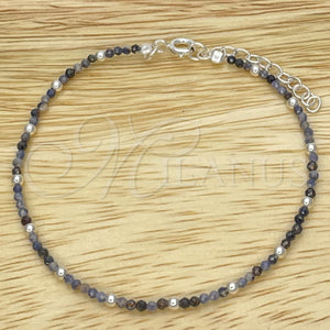 Sterling Silver Bracelet — Fancy Bracelet Ball Design with Crystal Blue Shade — main product view — SKU 149616 | Plata 925 brazalete — elegante Bracelet Ball diseño with cristal Blue Shade — SKU 149616