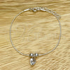 Sterling Silver Adjustable Bolo Bracelet, Heart and Ball Design, with White Cubic Zirconia, Polished, Silver Finish, 03.402.0010.07 (02 MM Thickness, 7 Inches Length)