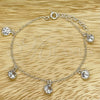 Sterling Silver Adjustable Bolo Bracelet, Ball Design, with White Cubic Zirconia, Polished, Silver Finish, 03.402.0011.07 (02 MM Thickness, 7 Inches Length)