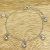 Sterling Silver Adjustable Bolo Bracelet, Ball Design, with White Cubic Zirconia, Polished, Silver Finish, 03.402.0011.07 (02 MM Thickness, 7 Inches Length)