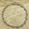 Sterling Silver Fancy Bracelet, with White Cubic Zirconia, Polished, Silver Finish, 03.401.0006.07 (02 MM Thickness, 7 Inches Length)