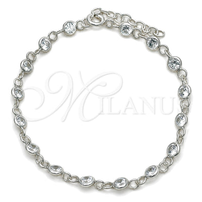 Sterling Silver Fancy Bracelet, with White Cubic Zirconia, Polished, Silver Finish, 03.401.0006.07 (02 MM for wholesale, main product view