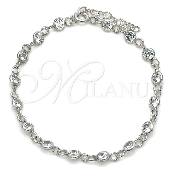 Sterling Silver Fancy Bracelet, with White Cubic Zirconia, Polished, Silver Finish, 03.401.0006.07 (02 MM for wholesale, main product view