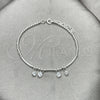 Sterling Silver Fancy Bracelet, Ball Design, with White Cubic Zirconia, Polished, Silver Finish, 03.401.0016.07 (02 MM Thickness, 7 Inches Length)