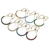 Oro Laminado Adjustable Bolo Bracelet, Gold Filled Style Baguette Design, with Green Cubic Zirconia, Polished, Golden Finish, 03.341.0186.3.10 (01 MM Thickness, 10 Inches Length)