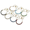 Oro Laminado Adjustable Bolo Bracelet, Gold Filled Style Baguette Design, with Green Cubic Zirconia, Polished, Golden Finish, 03.341.0186.3.10 (01 MM Thickness, 10 Inches Length)