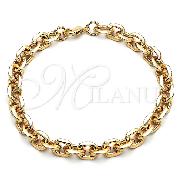 Gold Filled Anklet — Basic Anklet Rolo Design Polished 04.63. 09 MM — main product view — SKU 149702 | Oro Laminado tobillera — básico Anklet Rolo diseño pulido 04.63. 09 MM — SKU 149702