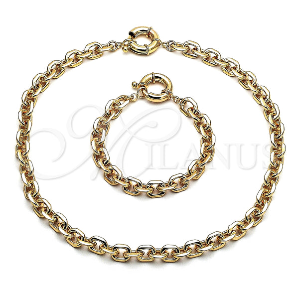 Gold Filled Bracelet — Necklace and Bracelet Rolo Design Polished 06.63. — main product view — SKU 149703 | Oro Laminado brazalete — Necklace and Bracelet Rolo diseño pulido 06.63. — SKU 149703