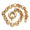 Oro Laminado Basic Anklet, Gold Filled Style Rolo Design, Polished, Golden Finish, 03.319.0007.10 (09 MM Thickness, 10 Inches Length)