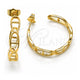 Oro Laminado Medium Hoop, Gold Filled Style Puff Mariner Design, Polished, Golden Finish, 02.210.0753.30