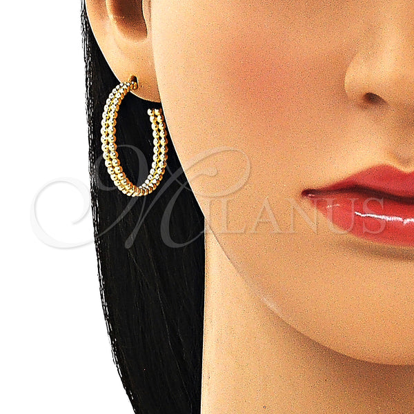 Gold Filled Hoop Earrings — Medium Hoop Polished 02. — alternate product view — SKU 149714 | Oro Laminado aretes de aro — Medium Hoop pulido 02. — SKU 149714